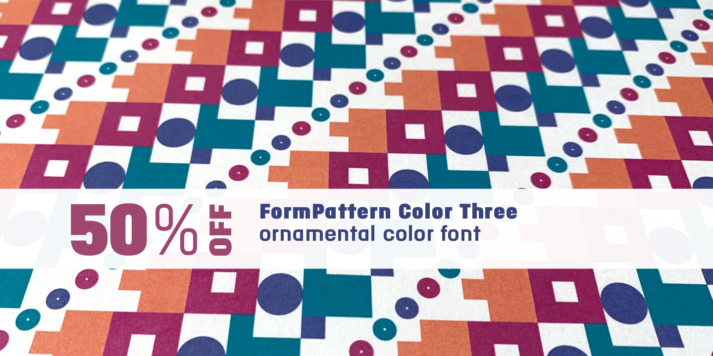 Beispiel einer FormPattern Color Three-Schriftart #16